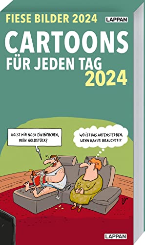 Fiese Bilder Cartoons für jeden Tag 2024: Tageskalender: Abreißkalender | Schwarzer Humor für das ganze Jahr